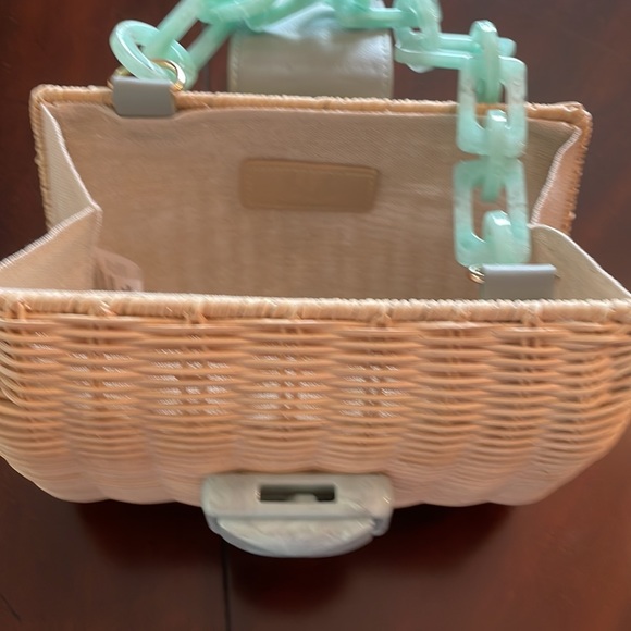 This season straw purse light blue - Picture 2 of 2